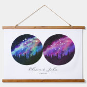 アクエリアス《星座》乙女座パーソナライズされたカップル占星術 吊り下げ型タペストリー (正面)