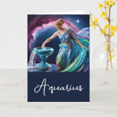 アクエリアス 水の担い手 | ギリシャの女神 カード (黄色い花)