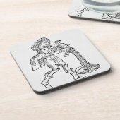 アクエリアス(水キャリア)イラストレーションからの コースター (左側)
