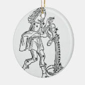 アクエリアス(水キャリア)イラストレーションからの セラミックオーナメント (左)