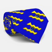 アクエリアス/金ゴールド〔占星術の〕十二宮図誕生日ジュエル、ブルー ネクタイ (ロール)