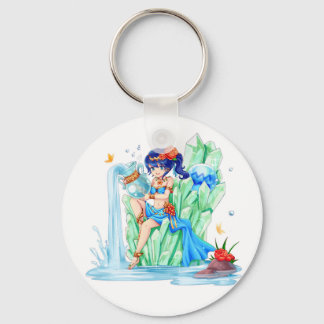 アクエリアス、1月ベビー、〔占星術の〕十二宮図キーチェーン、星印 キーホルダー