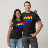 アクエリアスLGBT〔占星術の〕十二宮図サインレインボープライドゲイ Tシャツ (ユニセックス)