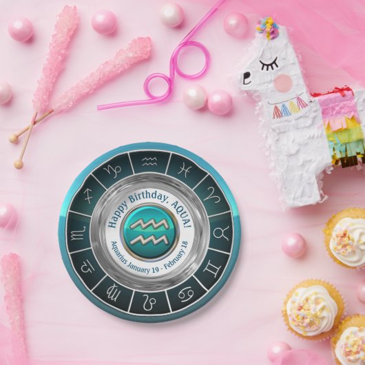 アクエリウス占星術の標識紙プレート ペーパープレート (パーティー)