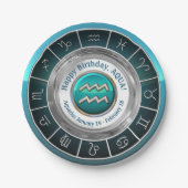 アクエリウス占星術の標識紙プレート ペーパープレート (正面)