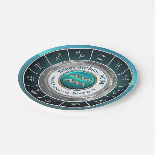 アクエリウス占星術の標識紙プレート ペーパープレート (アングル)