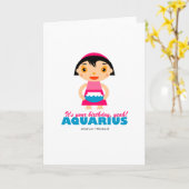 アクエリウス〔占星術の〕十二宮図子供へ カード (黄色い花)