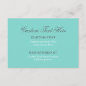 アクエレガントアブルー結婚ズブライダルシャワー原簿 エンクロージャーカード (正面)