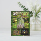 アクオ最高のン小妖精や小人キャンプの写真モザイク後交差 ポストカード (スタンド正面)