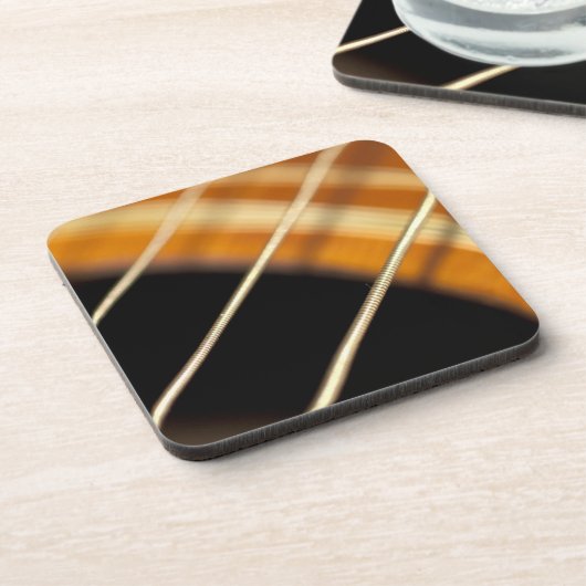 アクコスティック・ギターの弦が動く コースター (左側)