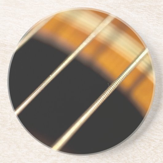 アクコスティック・ギターの弦が動く コースター (正面)