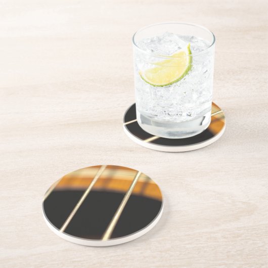 アクコスティック・ギターの弦が動く コースター (側面)