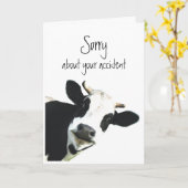 アクシデント・フラワーズ・おもしろい・カウホルスタインについて カード (黄色い花)