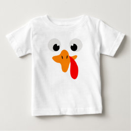 アクシャス 七面鳥の顔 感謝祭 ベビーTシャツ