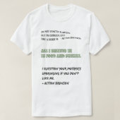 アクショおもしろいンブロンソン引用文 Tシャツ (デザイン正面)