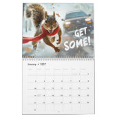 アクションおもしろいリスのカレンダー2025 "Get Some" カレンダー (1月 2027)