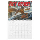 アクションおもしろいリスのカレンダー2025 "Get Some" カレンダー (2月 2027)