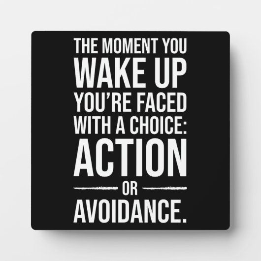 アクションの実行 – ジム、ハッスル、成功やる気を起こさせる フォトプラーク (正面)