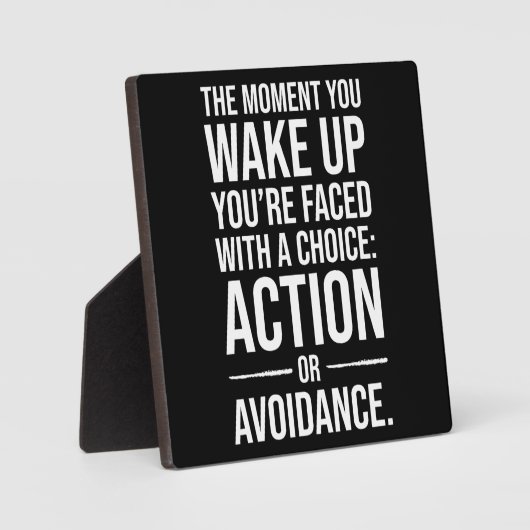 アクションの実行 – ジム、ハッスル、成功やる気を起こさせる フォトプラーク (正面)