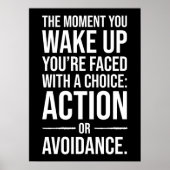 アクションの実行 – ジム、ハッスル、成功やる気を起こさせる ポスター (正面)