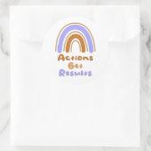 アクションは結果やる気を起こさせるを得る虹 ラウンドシール (バッグ)