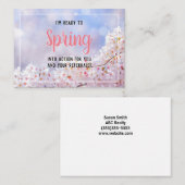 アクションへの春の準備完了マーケティング ノートカード (正面/裏面)