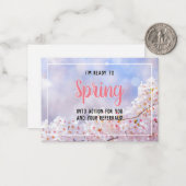 アクションへの春の準備完了マーケティング ノートカード (正面/裏面インサイチュ)