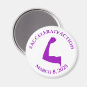 アクションを加速する女性の日IWD 2025 マグネット (正面/裏面)