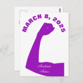 アクションを加速2025年3月8日の女性の日 ポストカード (正面/裏面)