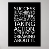 アクションを実行して達成された成功やる気を起こさせる- ポスター (正面)