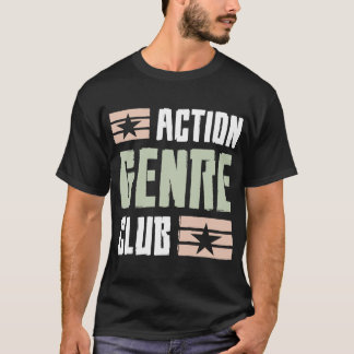 アクションクラブ レトロ ブラック グラフィック Tシャツ