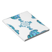 アクションシアンティール(緑がかった色)抽象芸術グラフィティアートプリント ノートパッド (アングル)