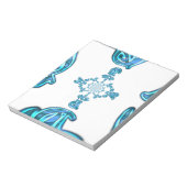 アクションシアンティール(緑がかった色)抽象芸術グラフィティアートプリント ノートパッド (回転)