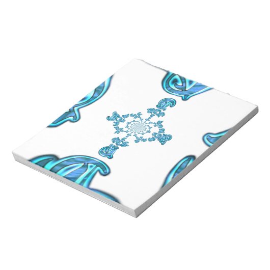 アクションシアンティール(緑がかった色)抽象芸術グラフィティアートプリント ノートパッド (回転)