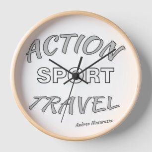 アクションスポーツ旅行 壁時計