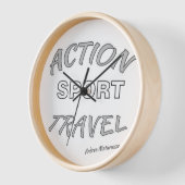 アクションスポーツ旅行 壁時計 (傾斜)