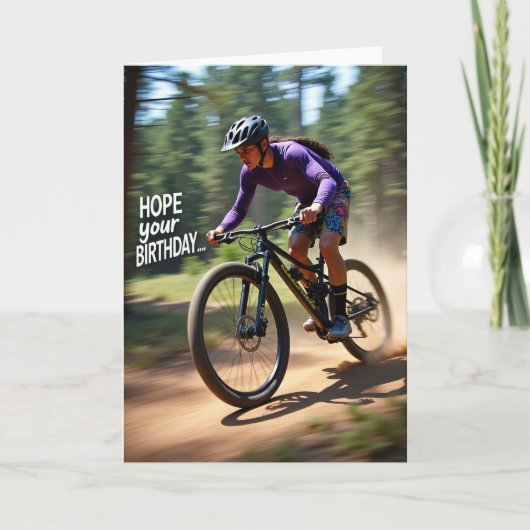 アクションバイクの誕生日カード カード (正面)