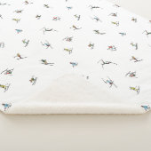 アクションパターンの冬のスキーヤー シェルパブランケット (3/4)