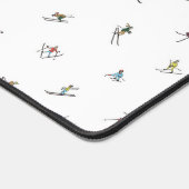 アクションパターンの冬のスキーヤー デスクマット (コーナー)