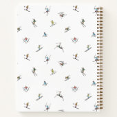 アクションパターンの冬のスキーヤー ノートブック (裏面)