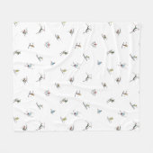 アクションパターンの冬のスキーヤー フリースブランケット (正面(横))