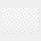 アクションパターンの冬のスキーヤー ラッピングペーパーシート (正面2)