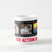アクションヒーローパパ5枚の写真フィルムストリップマグカップ コーヒーマグカップ (中央)