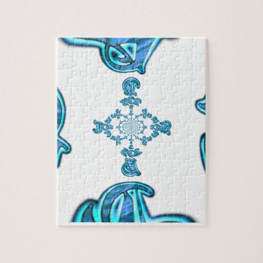 アクションレトロヴィンテージハクナマタタブルーギフト.png ジグソーパズル (縦)