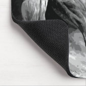 アクション内の白黒の馬 マウスパッド (コーナー)