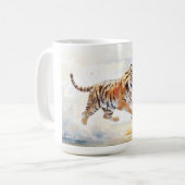 アクション内の虎2 コーヒーマグカップ (正面左)