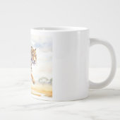 アクション内の虎2 ジャンボコーヒーマグカップ (右)