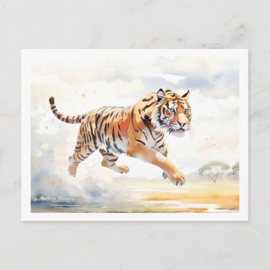 アクション内の虎2 ポストカード (正面)