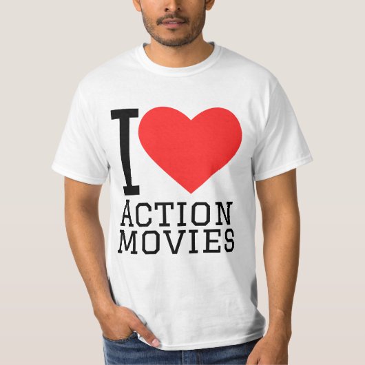 アクション映画が大好き Tシャツ (正面)