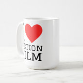 アクション映画が好きです コーヒーマグカップ (正面左)